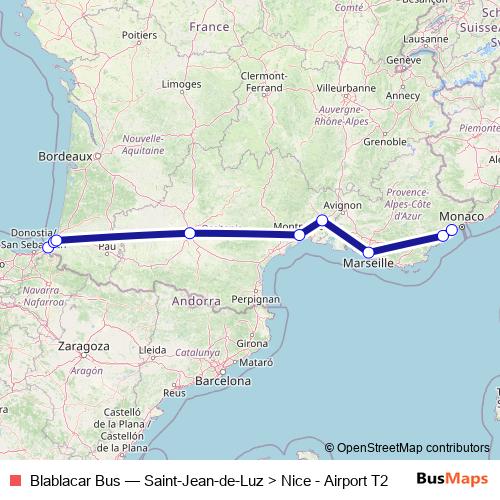 Blablacar Bus bus Line Map