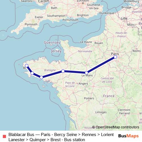 Blablacar Bus bus Line Map