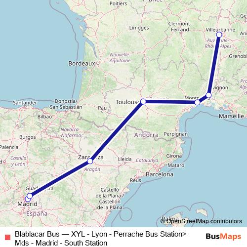 Blablacar Bus bus Line Map