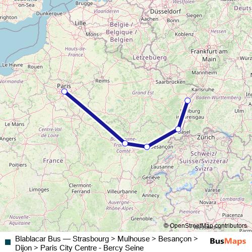 Blablacar Bus bus Line Map
