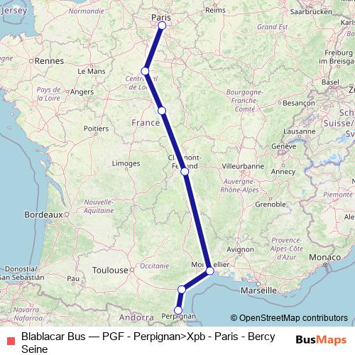 Blablacar Bus bus Line Map