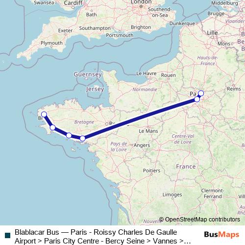Blablacar Bus bus Line Map