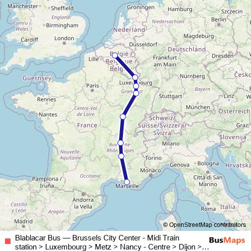 Blablacar Bus bus Line Map