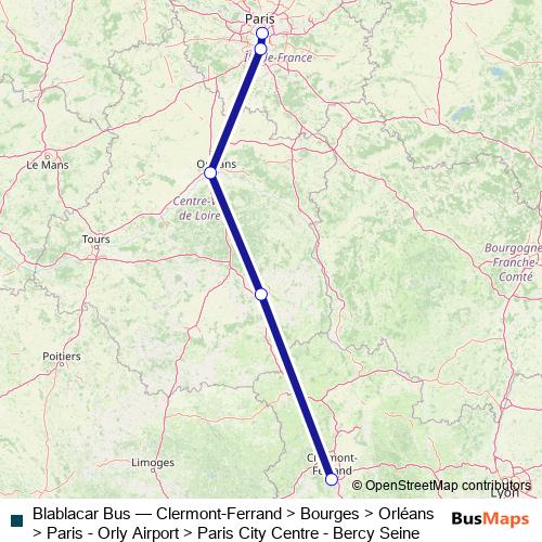 Blablacar Bus bus Line Map