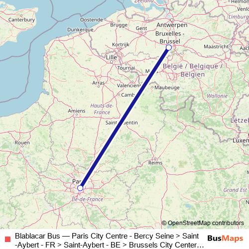 Blablacar Bus bus Line Map