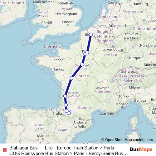 Blablacar Bus bus Line Map