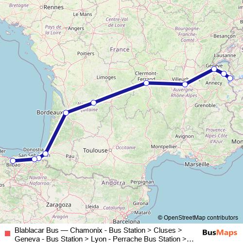 Blablacar Bus bus Line Map