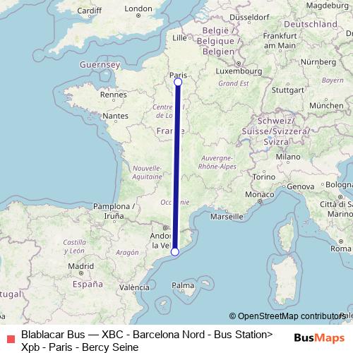 Blablacar Bus bus Line Map