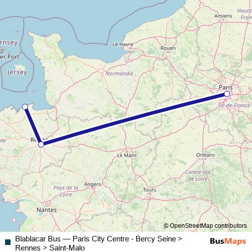 Blablacar Bus bus Line Map