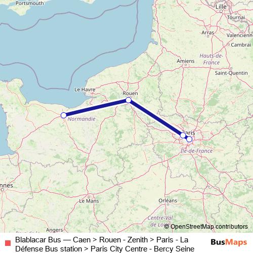 Blablacar Bus bus Line Map