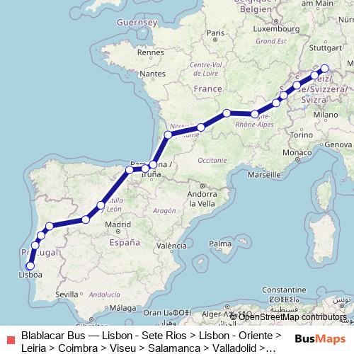 Blablacar Bus bus Line Map