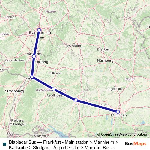 Blablacar Bus bus Line Map
