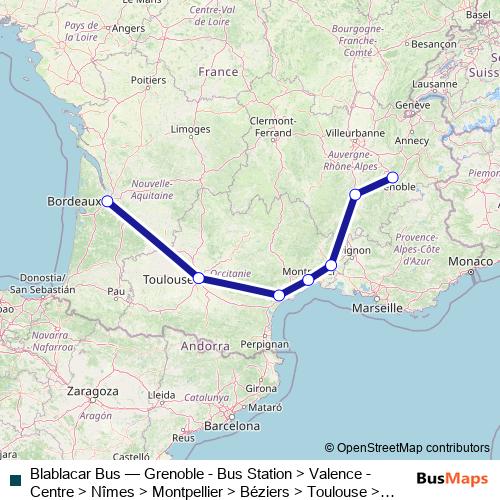 Blablacar Bus bus Line Map