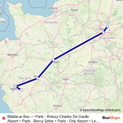 Blablacar Bus bus Line Map