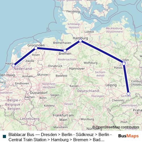 Blablacar Bus bus Line Map