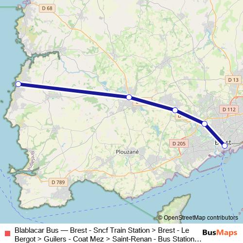 Blablacar Bus bus Line Map