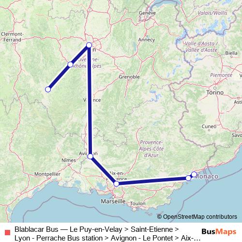 Blablacar Bus bus Line Map