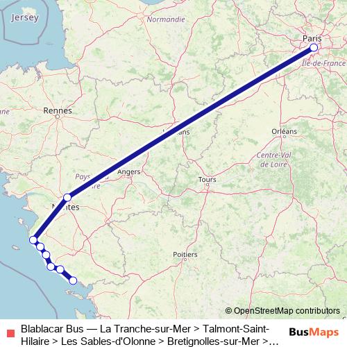 Blablacar Bus bus Line Map