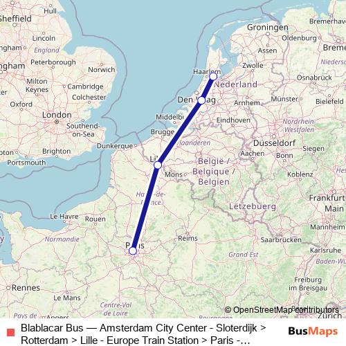 Blablacar Bus bus Line Map