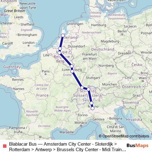 Blablacar Bus bus Line Map