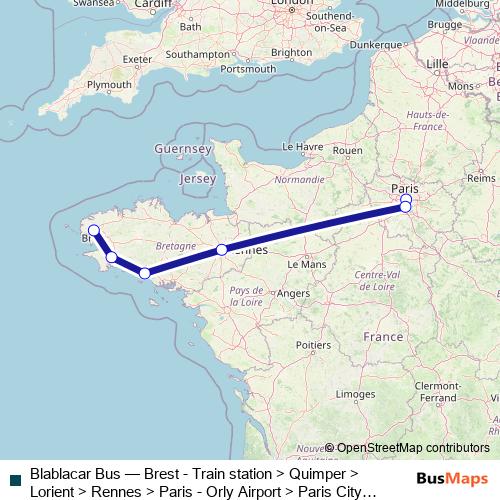 Blablacar Bus bus Line Map