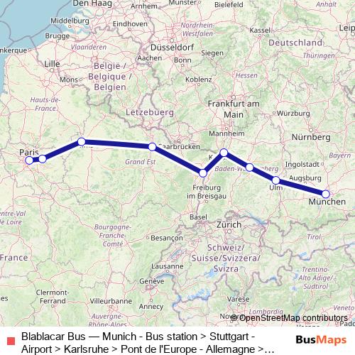 Blablacar Bus bus Line Map