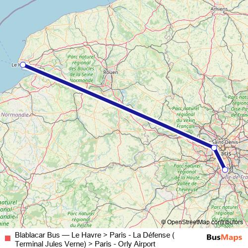 Blablacar Bus bus Line Map
