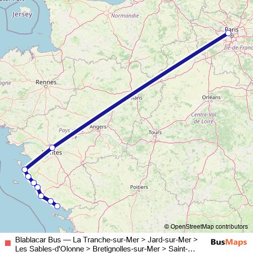 Blablacar Bus bus Line Map
