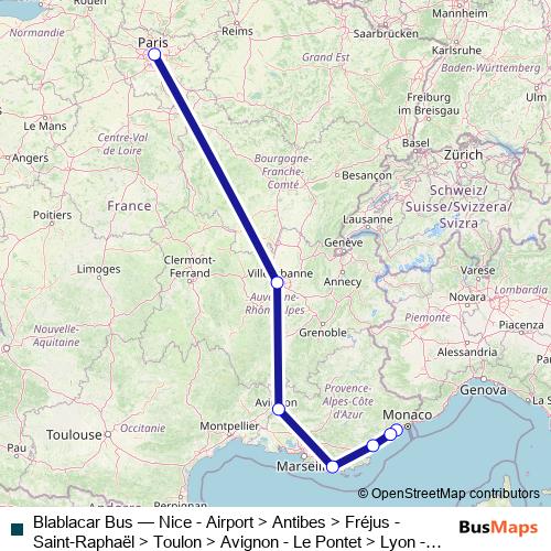 Blablacar Bus bus Line Map