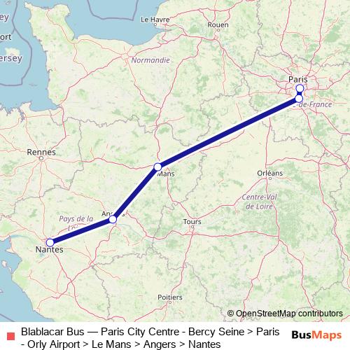 Blablacar Bus bus Line Map