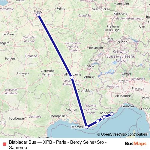 Blablacar Bus bus Line Map