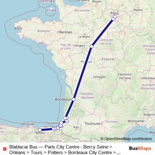 Blablacar Bus bus Line Map