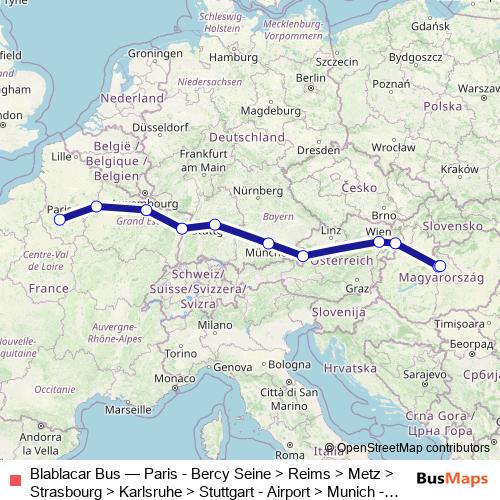 Blablacar Bus bus Line Map