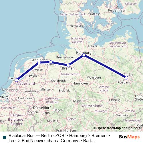 Blablacar Bus bus Line Map