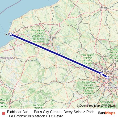 Blablacar Bus bus Line Map