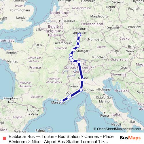 Blablacar Bus bus Line Map