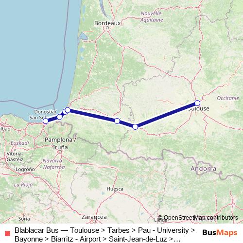 Blablacar Bus bus Line Map
