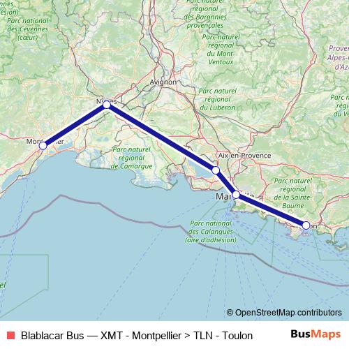 Blablacar Bus bus Line Map