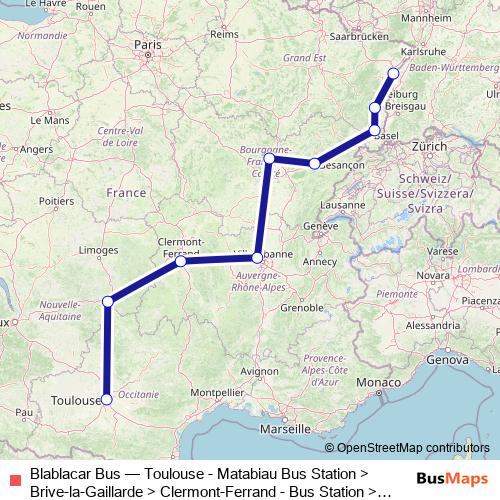 Blablacar Bus bus Line Map