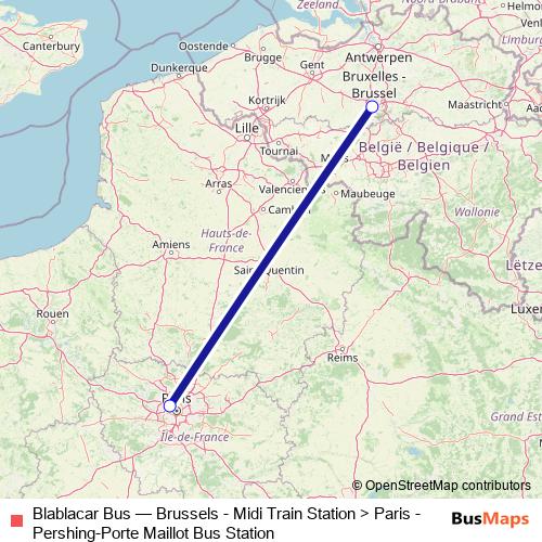 Blablacar Bus bus Line Map