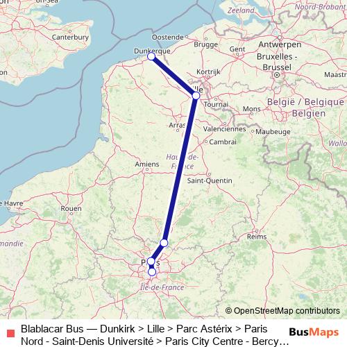 Blablacar Bus bus Line Map