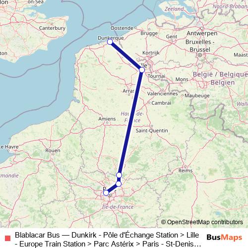 Blablacar Bus bus Line Map