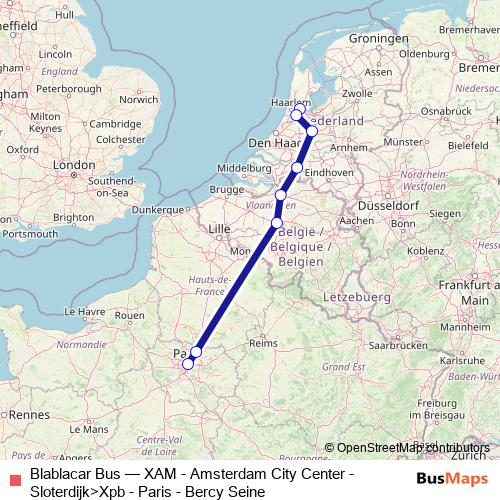 Blablacar Bus bus Line Map