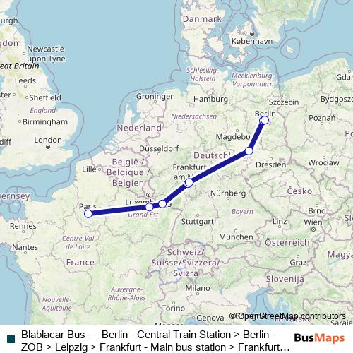 Blablacar Bus bus Line Map