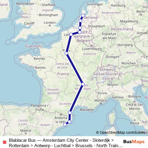 Blablacar Bus bus Line Map