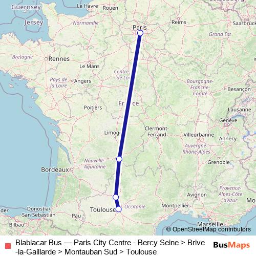Blablacar Bus bus Line Map