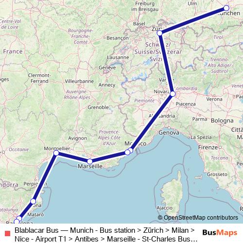 Blablacar Bus bus Line Map