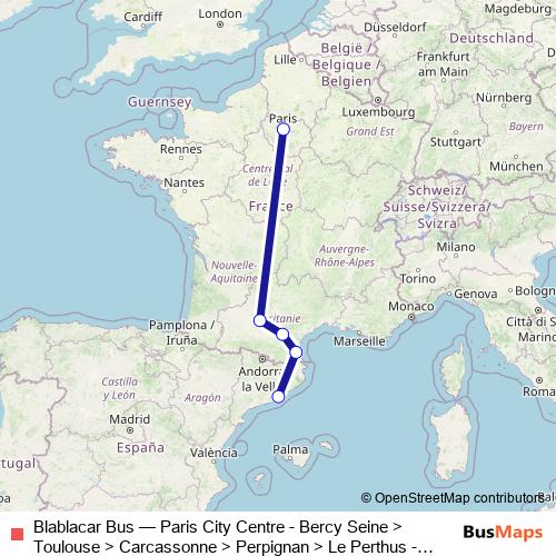 Blablacar Bus bus Line Map