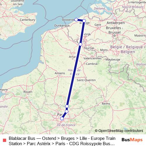 Blablacar Bus bus Line Map