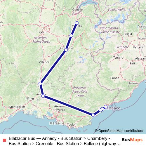Blablacar Bus bus Line Map